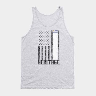 Uruguay Hispanic Heritage destressed flag Tank Top